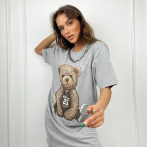 Rochie casual dama BabyBear Gri - imagine 1