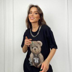 Rochie casual dama BabyBear Negru - imagine 1