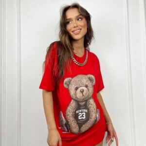 Rochie casual dama BabyBear Rosu - imagine 1
