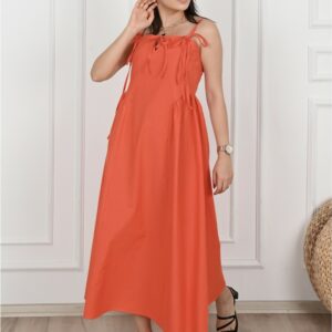 Rochie dama Meet Me Portocaliu - imagine 4
