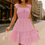 Rochie dama Myhta Roz deschis