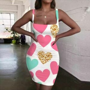 Rochie dama PinkGolden Hearts - imagine 1