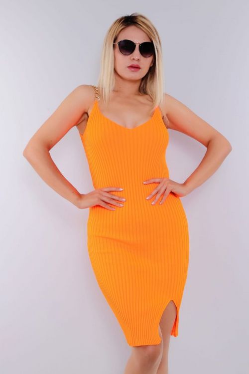 Rochie-dama-Summer-cu-striatii-si-lant-Portocaliu.jpeg