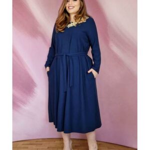Rochie dama Sylvye bleumarin - imagine 1
