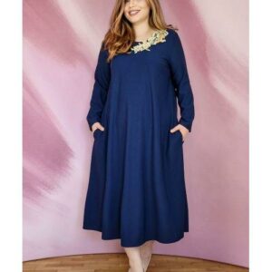 Rochie dama Sylvye bleumarin - imagine 3