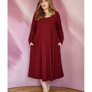 Rochie dama Sylvye bordo - imagine 1