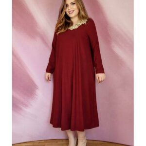 Rochie dama Sylvye bordo - imagine 2