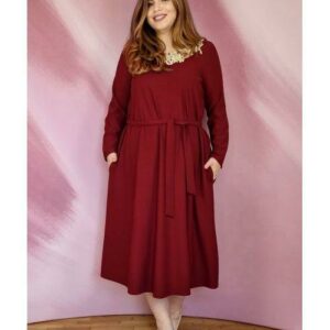 Rochie dama Sylvye bordo - imagine 4