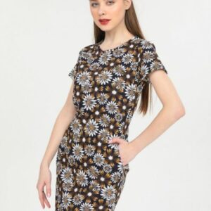 Rochie dama cu buzunare Delilah Crem - imagine 2