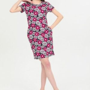 Rochie dama cu buzunare Delilah Fucsia - imagine 1