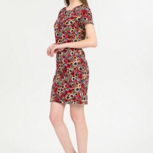 Rochie dama cu buzunare Delilah Rosu - imagine 2