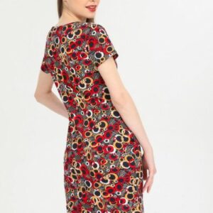 Rochie dama cu buzunare Delilah Rosu - imagine 3