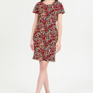 Rochie dama cu buzunare Delilah Rosu - imagine 4