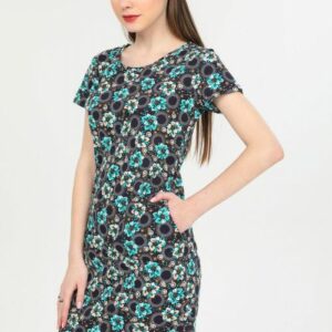 Rochie dama cu buzunare Delilah Turcoaz - imagine 3