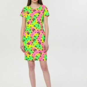 Rochie dama cu buzunare Delilah Verde Neon - imagine 3