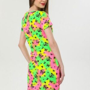 Rochie dama cu buzunare Delilah Verde Neon - imagine 4