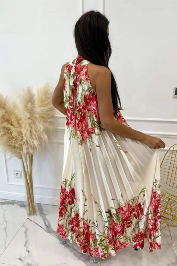 Rochie dama plisata Sandra alb