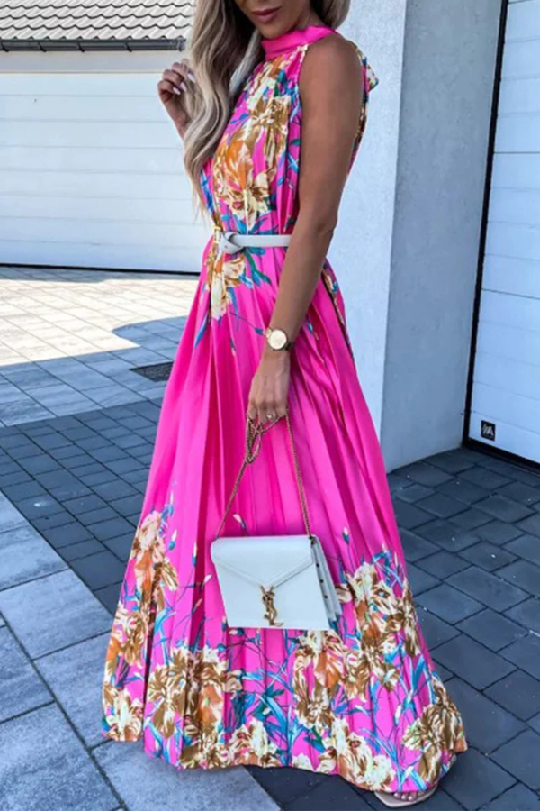 Rochie dama plisata Sandra roz