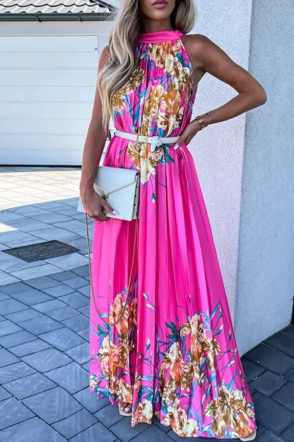 Rochie dama plisata Sandra roz