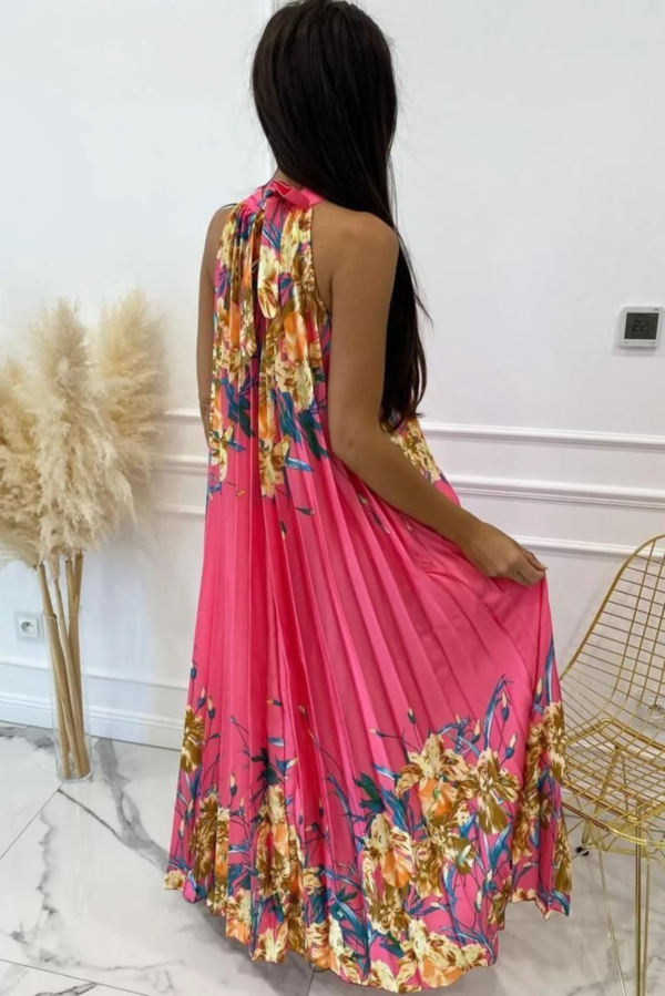 Rochie dama plisata Sandra roz