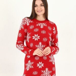 Rochie dama tricotata Christmas Star - imagine 1