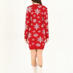 Rochie dama tricotata Christmas Star - imagine 3