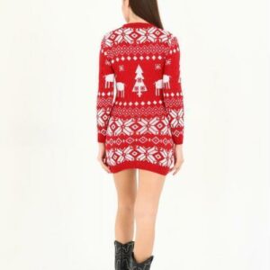 Rochie dama tricotata Christmas Tree Too - imagine 2