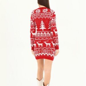 Rochie dama tricotata Christmas Tree - imagine 2
