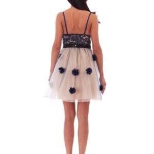 Rochie de ocazie FLOWER bleumarin - imagine 2