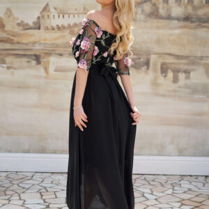 Rochie de ocazie in clos Dyandra negru - imagine 4