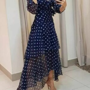 Rochie eleganta dama Bubbles Albastru - imagine 1
