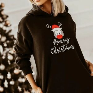Rochie sport dama Merry Christmas Negru