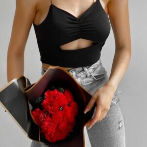 Top dama cu crapatura Askili Negru - imagine 1