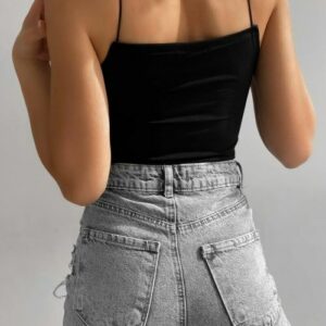 Top dama cu crapatura Askili Negru - imagine 3