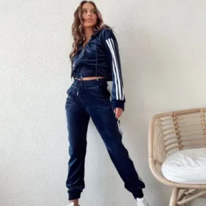 Trening catifea dama Clarisa Bleumarin - imagine 1