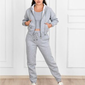 Trening dama 3 piese Ellea gri - imagine 1
