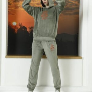 Trening dama catifea So Cute Kaki - imagine 3