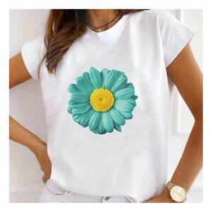 Tricou dama Alb Margarita - imagine 1