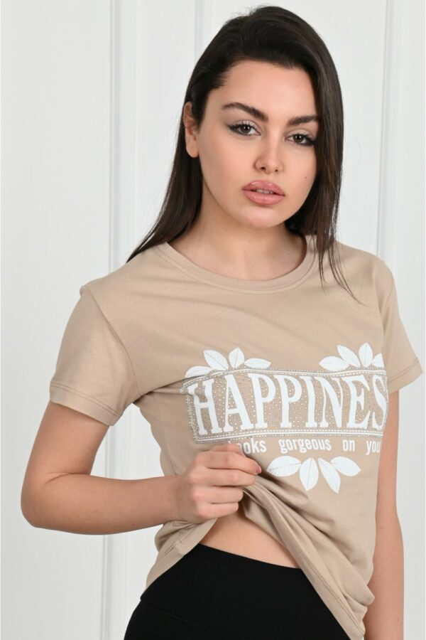 Tricou-Dama-Happines-bej.jpg