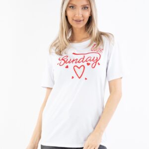 Tricou dama Miranda Two Alb - imagine 1