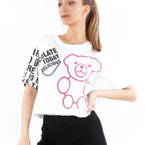 Tricou dama Tricot Suby Alb - imagine 1