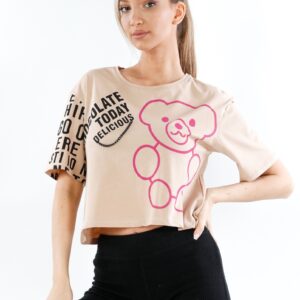 Tricou dama Tricot Suby Bej - imagine 1
