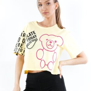 Tricou dama Tricot Suby Galben - imagine 1