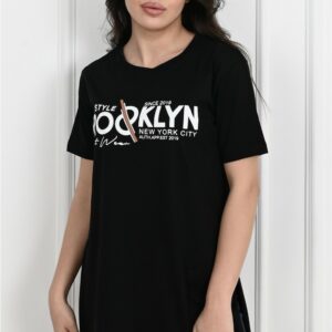 Tricou dama Brooklyn negru - imagine 1