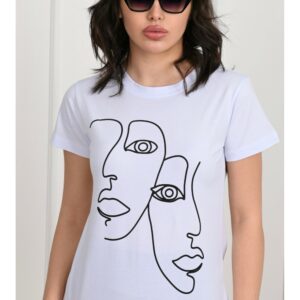 Tricou dama Mask alb - imagine 2