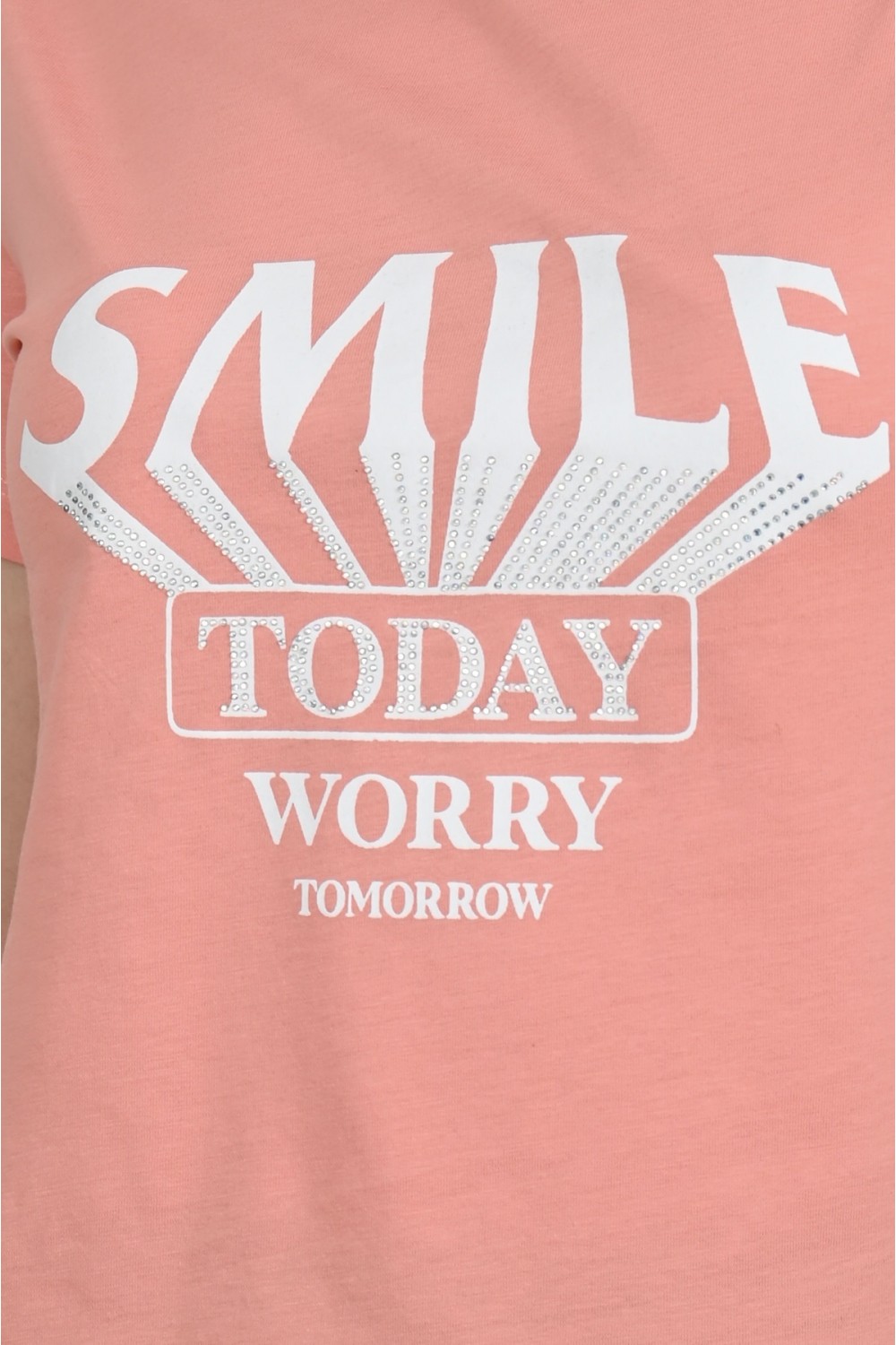 Tricou dama Smile Today Worry Tomorrow Roz