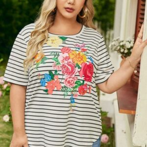 Tricou dama batal Flowers - imagine 1