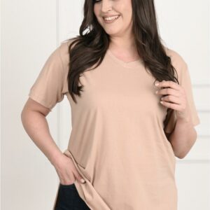 Tricou dama batal Mikaela bej - imagine 3