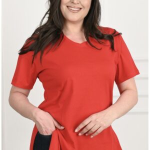 Tricou dama batal Mikaela rosu - imagine 1