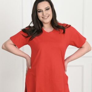 Tricou dama batal Mikaela rosu - imagine 2